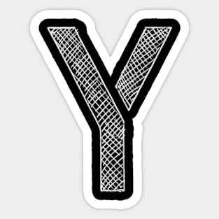 Y Inital - Letter Sticker